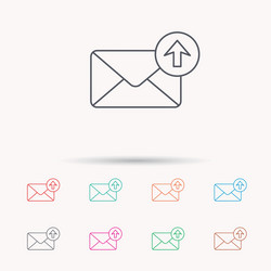 mail outbox icon email message sign vector image