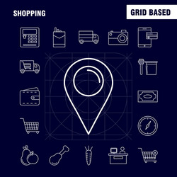 shopping line icon for web print and mobile uxui vector image