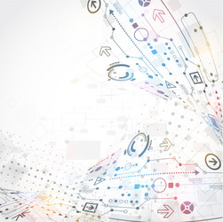 abstract technological background with various vector image