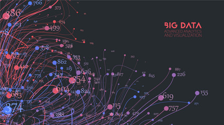 Complex Data Flow Visualization vector image