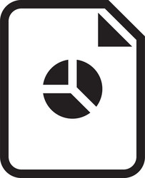 document icon with pie chart and graph vector image