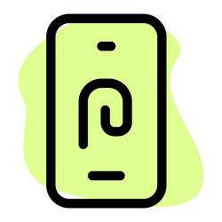 fingerprint smart security sensor in cellphone vector image