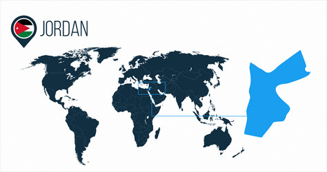 Jordan Map Infographic Vector Images Over 140 Jordan Location On World Map For Infographics Vector 29002524 