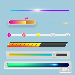 progress loading bar indicators download vector image
