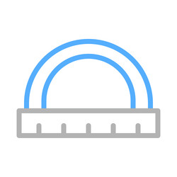 protractor icon for measuring angles concept vector image