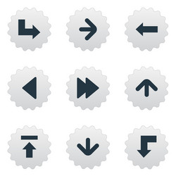 set of simple pointer icons vector image