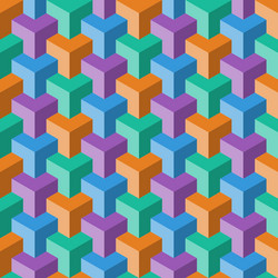 abstract cube pattern vector image