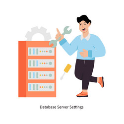 database server settings eps vector image