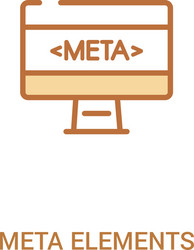 meta elements concept 2 colored icon simple line vector image