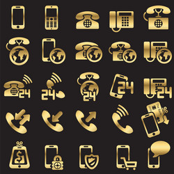 set of phone icons vector image