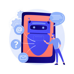 chatbot artificial intelligence abstract concept vector