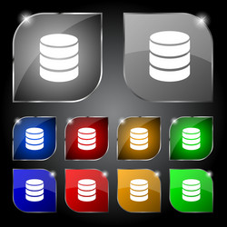 hard disk and database sign icon flash drive stick vector image