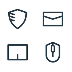 user interface line icons linear set quality vector image