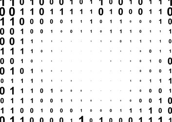 Binary computer code halftone pattern vector