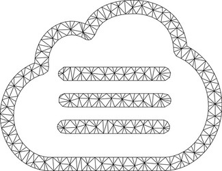 cloud file polygonal frame mesh vector image