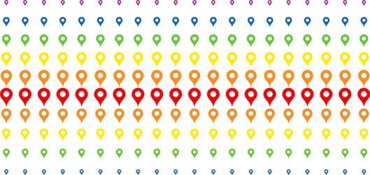 map pointer shape halftone spectrum effect vector image