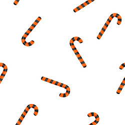 seamless pattern of halloween candy black vector image