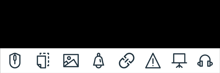 user interface line icons linear set quality vector image