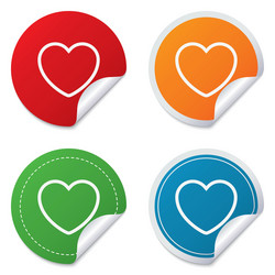 Heart sign icon love symbol vector