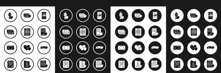set torn contract report file document stacks vector image