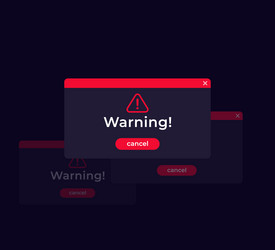 Warning Error Windows UI vector image