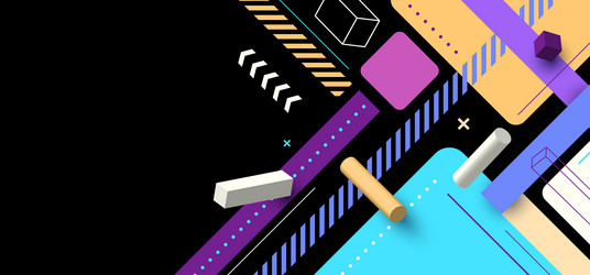 abstract modern hipster minimal 3d geometric vector image
