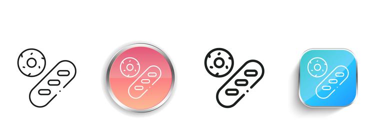 bakery icon thin linear regular and button style vector image