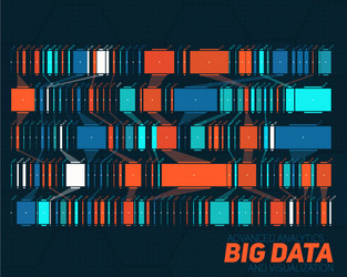 big data colorful visualization vector image
