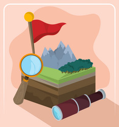 geography landscape marker vector