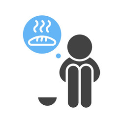 Hunger Icon - Empty Plate vector image