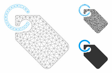 tag mesh network model and triangle mosaic vector image