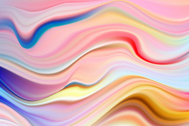 abstract color design horizontal wavy lines vector image