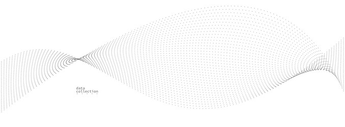 grey dots in motion abstract background particles vector image
