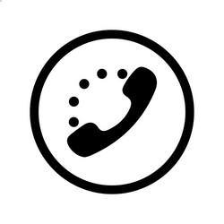 Telephone call button icon Royalty Free Vector Image