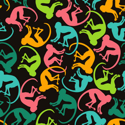 seamless pattern with colorful monkey vector image