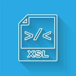 white xsl file document icon download button vector image
