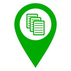 Document and location pin vector