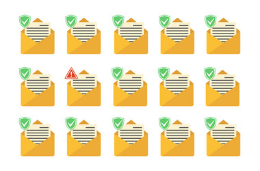 Email with black document and skull icon virus vector