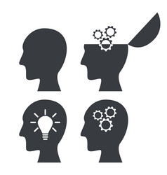 icon process of generating ideas to solve problems vector