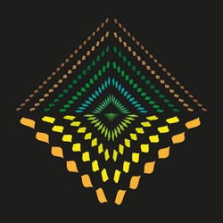 pyramid dot pattern color geometry form vector image