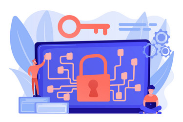 Cryptography & Encryption Concept vector image