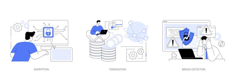Data safety abstract concept Royalty Free Vector Image