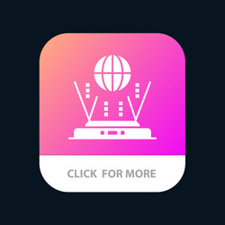 internet globe router connect mobile app button vector image