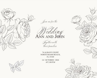 marriage invitation card with custom sign Vector Image