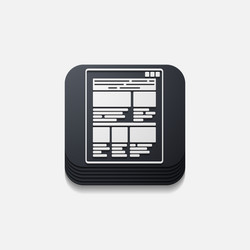 square button interface vector image