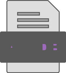 accdb file document icon vector image