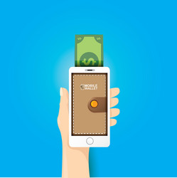 digital mobile e wallet concept vector