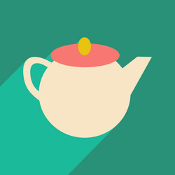 flat with shadow icon and mobile application vector image