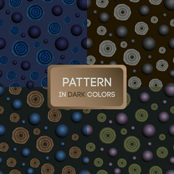 Pattern 02 a set patterns in dark colors vector