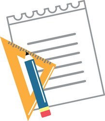 peper notebook with study tools vector image